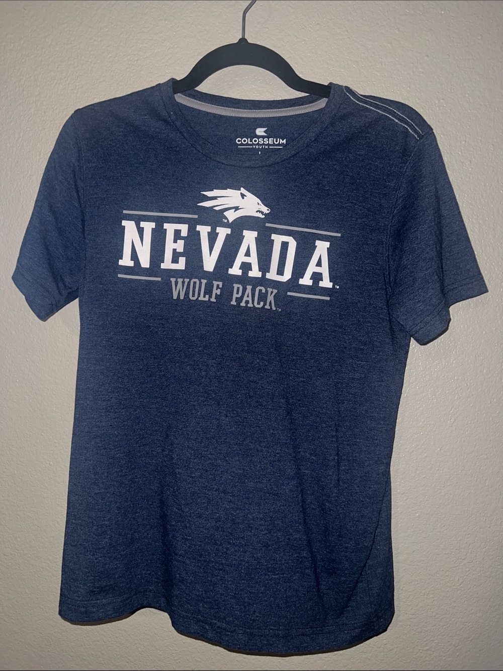 Colosseum Nevada Wolf Pack Heather Navy Short Sleeve Tee